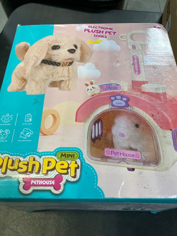 Photo 1 of 23Pcs Hopping Bunny Toy Set for Kids, Interactive Electric Walking Rabbit with Rolling Carrier House, Pretend Play Pet Care Grooming & Feeding Kit, Stuffed Animal Gift for Toddlers 3-5