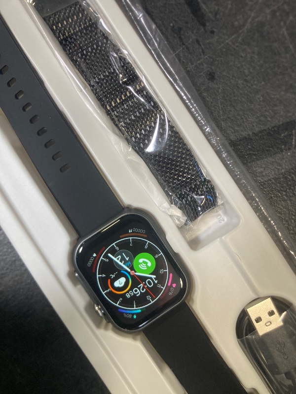 Photo 1 of Smart Watch for Women for iPhone Android: 1.85"Smartwatch with Make/Answer Call Sleep Heart Rate SpO2 Blood Pressure Monitor IP68 Waterproof 120+Sport Mode Fitness Tracker 1000mAh Battery 2Bands Black