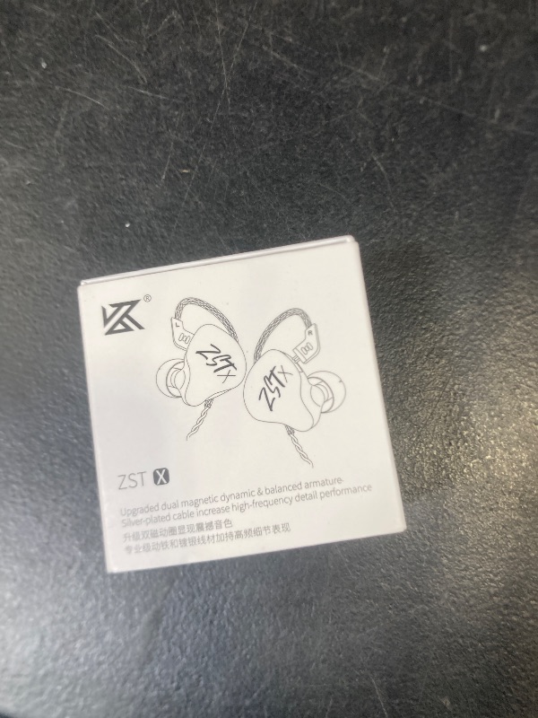 Photo 1 of KZ ZST X in-Ear Monitors, Upgraded Dynamic Hybrid Dual Driver ZSTX Earphones, HiFi Stereo IEM Wired Earbuds/Headphones with Detachable Cable for Musician Audiophile (with Mic, Black)