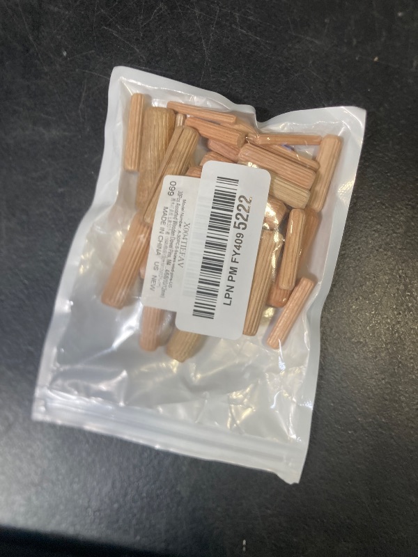 View 2 of 30Pcs Assorted Wooden Dowel Pins, M4 M6 M8 M10 M12 Fluted Hardwood Grooved Plugs for Furniture Woodworking, DIY Crafts Carpentry (5/32 to 1/2 Inch, 4/6/8/10/12mm)