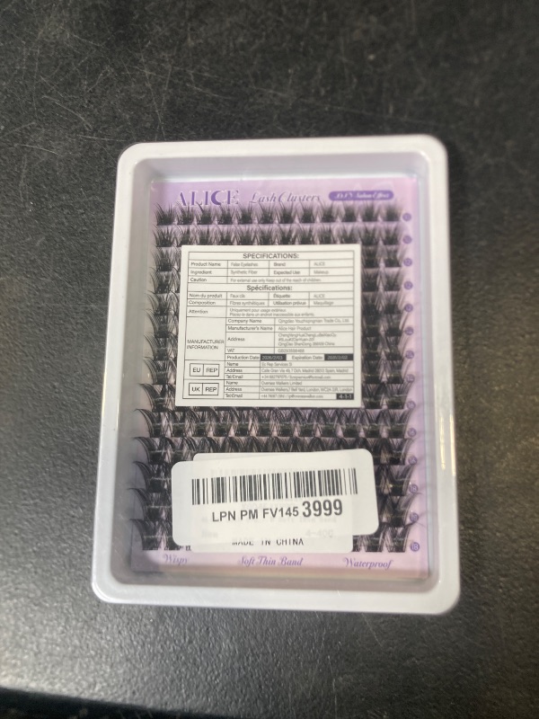 Photo 1 of ALICE Lash Clusters Wispy Eyelash Clusters 10-18mm 168pcs Cluster Eyelash Extensions Natural Volume Lash Extensions DIY Individual Lashes with Soft Thin Band