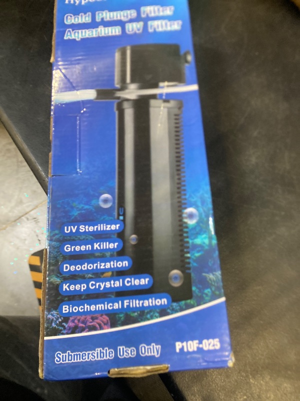 Photo 1 of Hypool Aquarium Filter U-V 600GPH for Large 100-500 Gallon Fish Tank Cold Plunge Tub Small Pool Pond Filter Pleated Water Polishing Media, Green Clean Machine Deodorization for Saltwater Freshwater