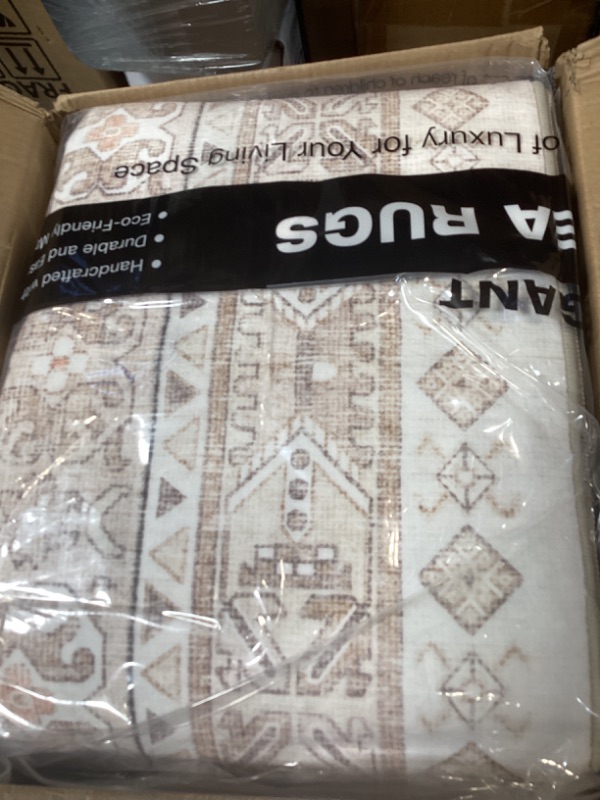 Photo 1 of zesthome 6x9 Area Rug, Super Soft Washable Rugs for Living Room, Non-Slip Stain Resistant Vintage Rugs, Ultra-Thin Large Area Rugs
