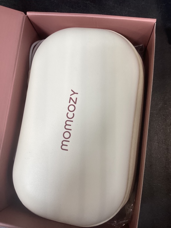 Photo 1 of Momcozy M5 Smart APP Controlled Wearable Breast Pump, Hands-Free Wireless Electric Pump, 3 Modes 9 Suction Levels, BPA-Free, Portable Lightweight, 24mm Flange, 2-Pack Quill Gray