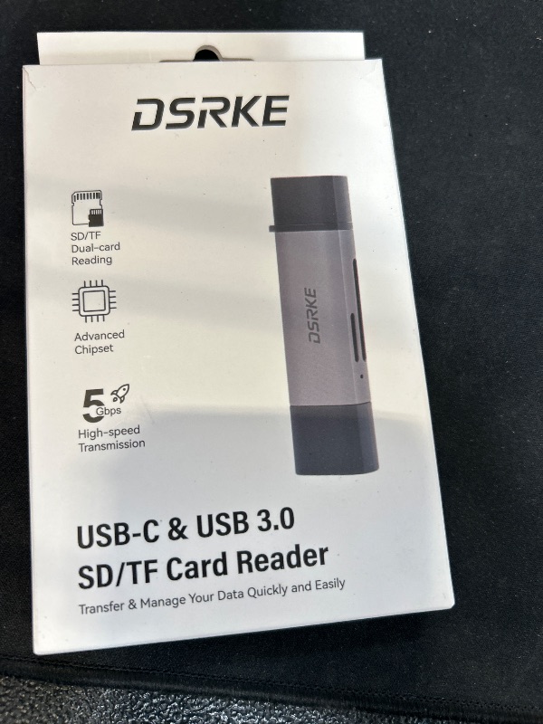 Photo 1 of DSRKE SD Card Reader, USB 3.0 & USB C Dual Slots to Micro SD Card Adapter, Memory Card Reader for SD, microSD, SDHC, SDXC | Compatible with iPhone 17/16/15, MacBook Pro/Air, iPad Pro, Android