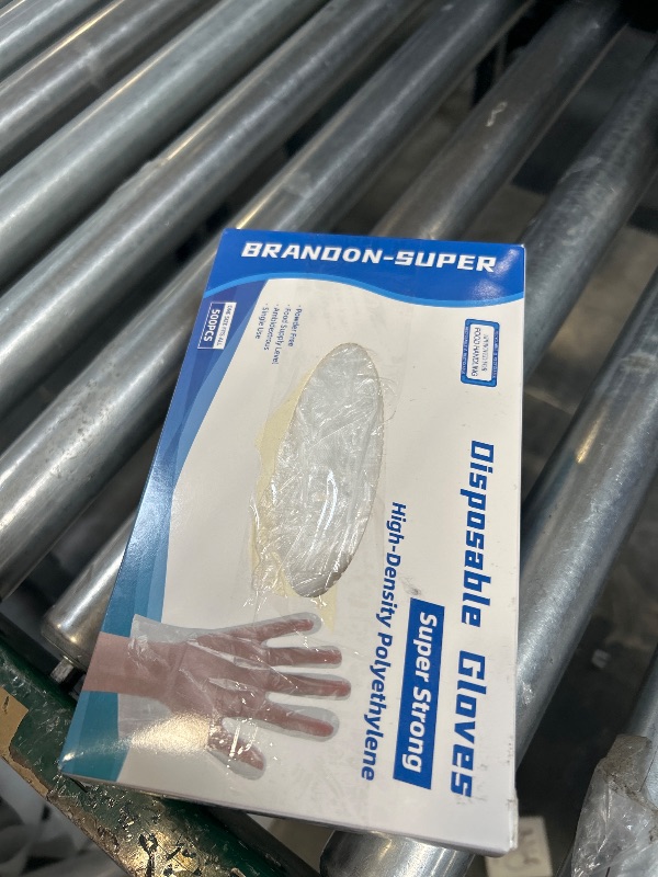 Photo 1 of Brandon-super Food Prep Gloves Plastic Food Safe Brandon-super Gloves, Food Handling, One Size Fits Most Poly 500ct Clear 500 Count (Pack of 1)