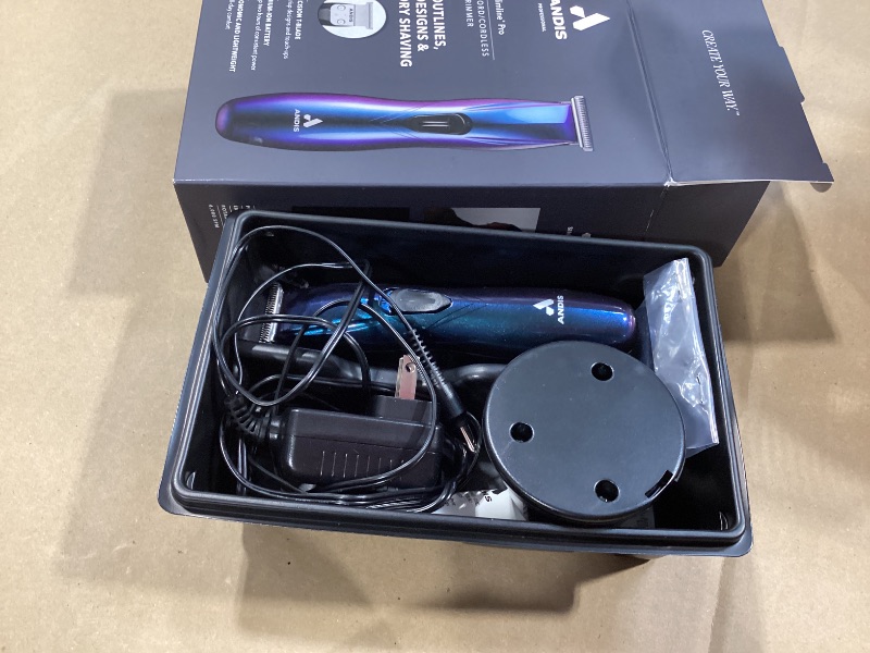 View 2 of Andis 560974 Slimline Pro Cord/Cordless Trimmer – Lithium Ion T-Blade, Zero Gap Precision, Limited Edition Galaxy, Professional Performance