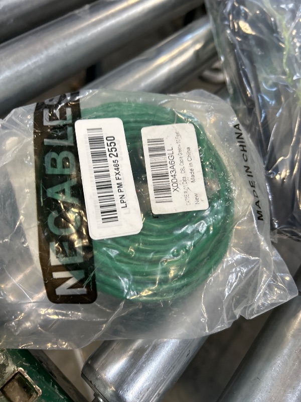 Photo 1 of NECABLES CAT5E RJ11 Data Cable DSL Cable 50ft Heavy Duty High-Speed for DSL Modem UTP Compatible with ATT RJ11 6P4C Male to Male Green - 50 Feet