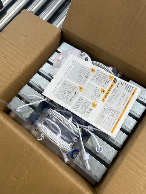 Photo 1 of Ensenior 12 Pack 4 Inch LED Recessed Light, Dimmable, 5000K Daylight, 750LM High Brightness, 9W 120V, 2 Pin, ERL-9X-ETL, Damp Rated, Ultra-Thin Canless Wafer Ceiling Light - ETL & FCC & IC
