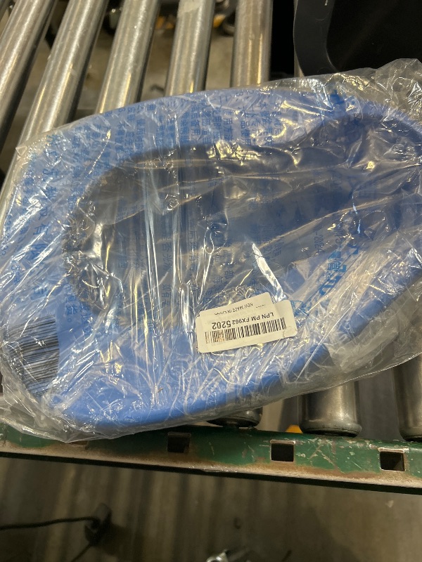 Photo 1 of YUMSUM Firm Thick Stable PP Bedpan Heavy Duty Smooth Countoured for Bed-Bound Patient (Blue)