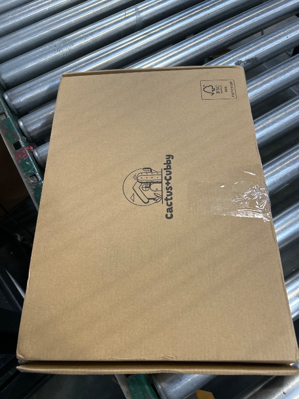 Photo 1 of Cactus & Cubby Premium Bamboo Cutting Board. Deluxe Deep Carbonised End Grain Wooden Cutting Board. 16.5" x 11.8". Pre-oiled Butcher Block for Prepping & Serving. Knife Friendly