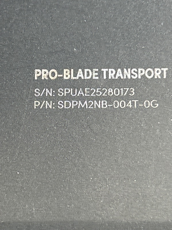 Photo 1 of SANDISK Professional 4TB PRO-Blade Transport - Portable and Modular NVMe SSD, Up to 2000MB/s, USB-C, USB 3.2 gen 2x2, Solid State Drive - SDPM2NB-004T-GBAND