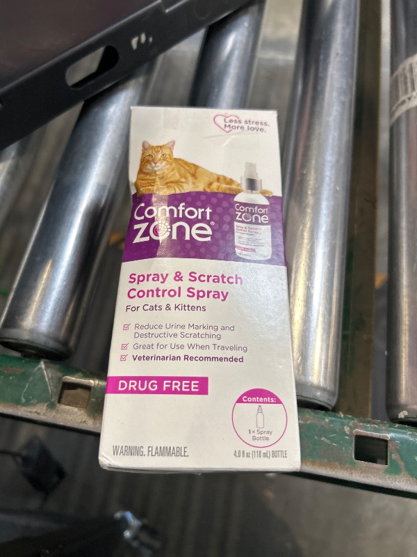 Photo 1 of Comfort Zone Cat Calming Pheromone Spray: Value Size (4 oz); Proven to Reduce Destructive Scratching, Urine Marking, and Stress