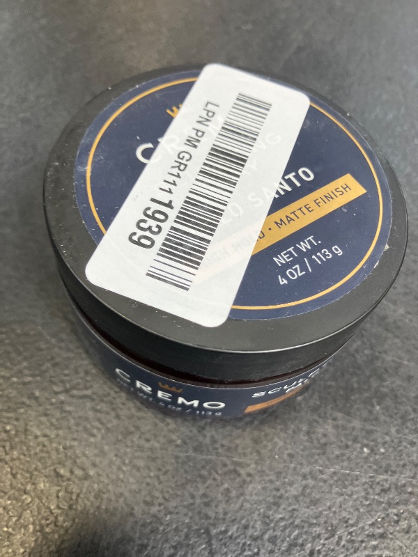 View 2 of Cremo Premium Barber Grade Hair Styling Palo Santo (Reserve Collection) Sculpting Clay, High Hold, Matte Finsh, 4 Oz