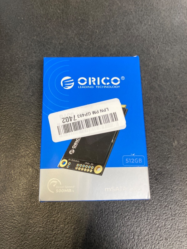 Photo 1 of ORICO 512GB mSATA SSD, SATA III 6Gbps 3D NAND Internal Solid State Drive for Laptops Ultrabooks Desktop-ZH10