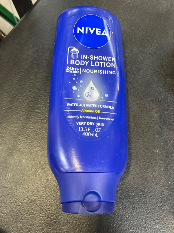 Photo 1 of NIVEA Nourishing In Shower Lotion, Water Activated In Shower Moisturizer for Dry to Very Dry Skin, 13.5 FL OZ Bottle
