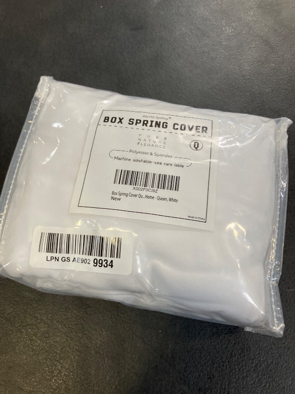 Photo 1 of Box Spring Cover Queen Size - Jersey Knit & Stretchy Wrap Around 4 Sides Bed Skirt for Hotel & Home - Queen/Queen XL, White