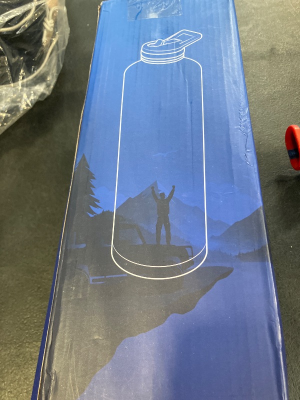 View 2 of RAYMYLO Insulated Water Bottle 40 oz, Triple Wall Vacuum Stainless Steel (Cold for 36Hrs, Hot for 18Hrs), Leak Proof & Non-BPA, Modern Water Flask Jug with Paracord Handle & Straw Spout Lids