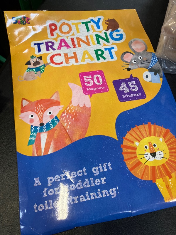 Photo 1 of Magnetic Potty Training Chart, Animals Reward Potty Training Chart with 50 Reusable Animal Magnets Plus 45 Stickers and a Storage Bag, Perfect for Boys & Girls, Multiple Toddlers (14.2” X 10”)