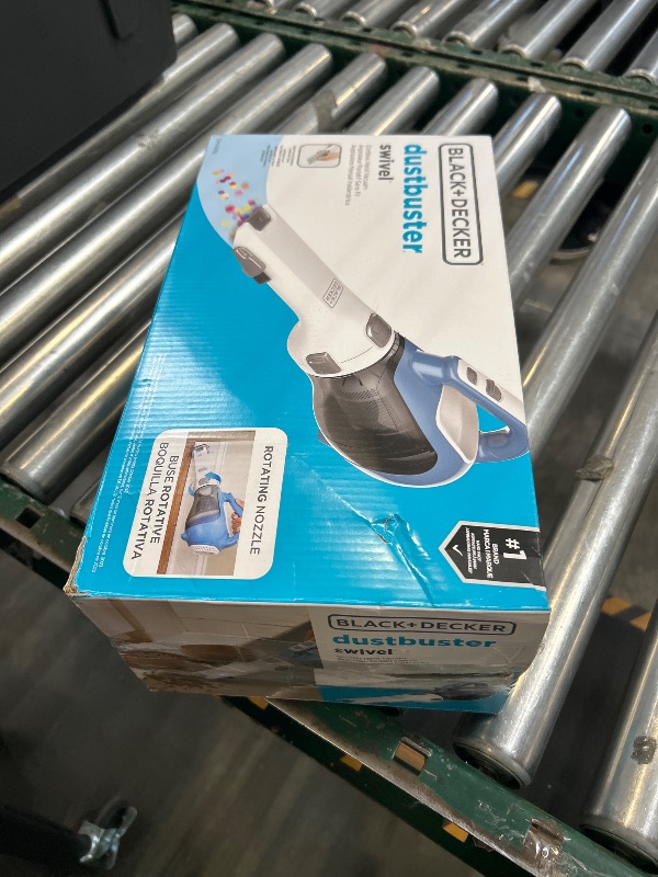 Photo 1 of BLACK+DECKER dustbuster AdvancedClean Handheld Vacuum Cordless, Compact Home and Car Vacuum with Crevice Tool, Rotating Nozzle and Charging Station, Large Dust Bowl (CHV1410L)