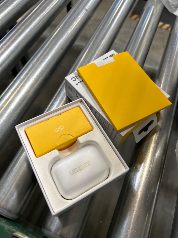 Photo 1 of EarFun Air Pro 4 Adaptive Hybrid Noise Canceling Wireless Earbuds, Qualcomm Snapdragon Sound, aptX Lossless, 6 Mics AI CVC 8.0 Call, LDAC Hi-Res Audio, 52H Playtime, Bluetooth 5.4 (Glossy White)