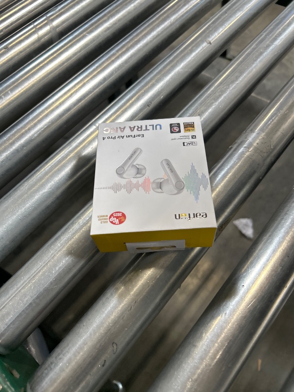 Photo 1 of EarFun Air Pro 4 Adaptive Hybrid Noise Canceling Wireless Earbuds, Qualcomm Snapdragon Sound, aptX Lossless, 6 Mics AI CVC 8.0 Call, LDAC Hi-Res Audio, 52H Playtime, Bluetooth 5.4 (Glossy White)