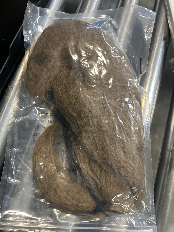 View 2 of yuehong Long Light Brown Women Wig Mullet Wig 70s 80s Rocker Wig Heavy Metal Style Cosplay Costume Wig with Necklace