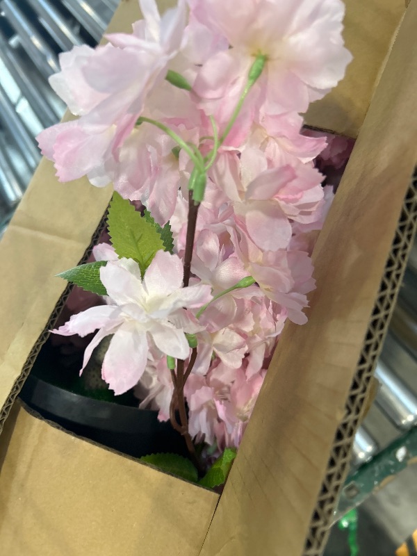 View 2 of 6Ft Tall Cherry Blossom Artificial Tree,Fake Pink Cherry Blossom Tree,Lifelike Decorative Plant in Pot for Indoor/Outdoor, Christmas, Garden,Home Office Dec