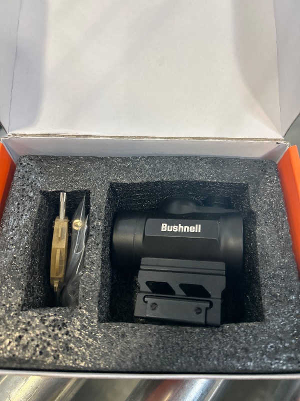Photo 1 of Bushnell TRS-26 Red Dot Sight - 1x26mm, Reflex with 3 MOA, Fully Enclosed and Waterproof Optic, 50,000-Hour Battery Life