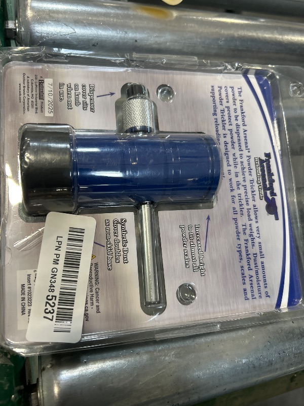 Photo 1 of Frankford Arsenal Powder Trickler with Large Powder Capacity and Convenient Height for Reloading, Blue
