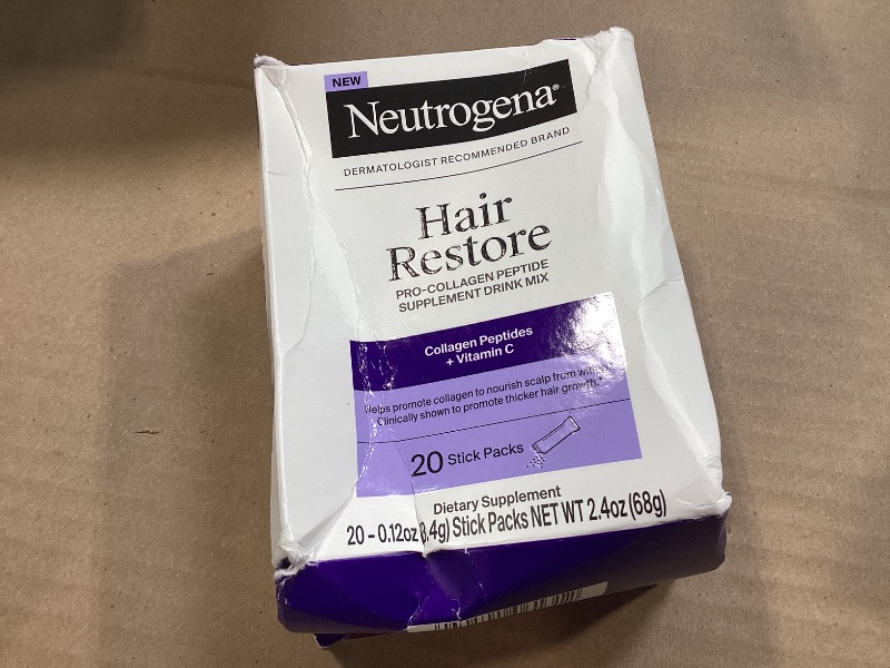 Photo 1 of Neutrogena Hair Restore Pro Collagen Peptide Supplement Powder, 20 ct