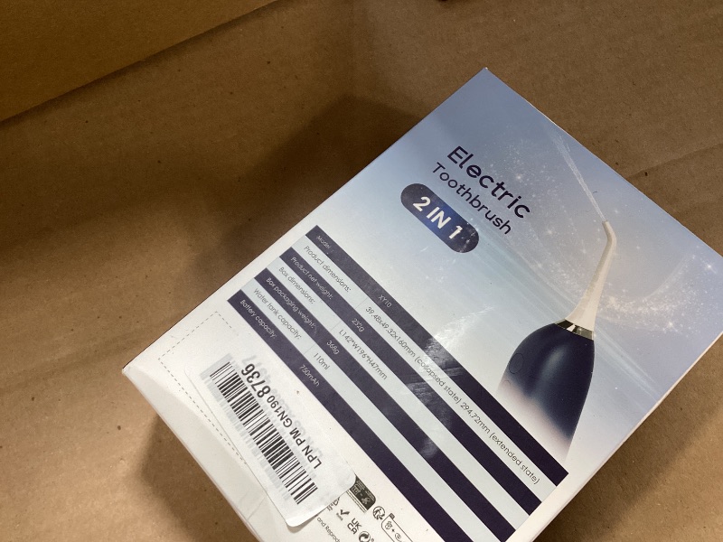 Photo 1 of Marchpower Upgraded 2-in-1 Electric Toothbrush with Water Flosser, 3+4 Smart Modes?Portable Oral Irrigator with Point-Jet, Rechargeable IPX7 Waterproof for Home & Travel Use?Navy Blue