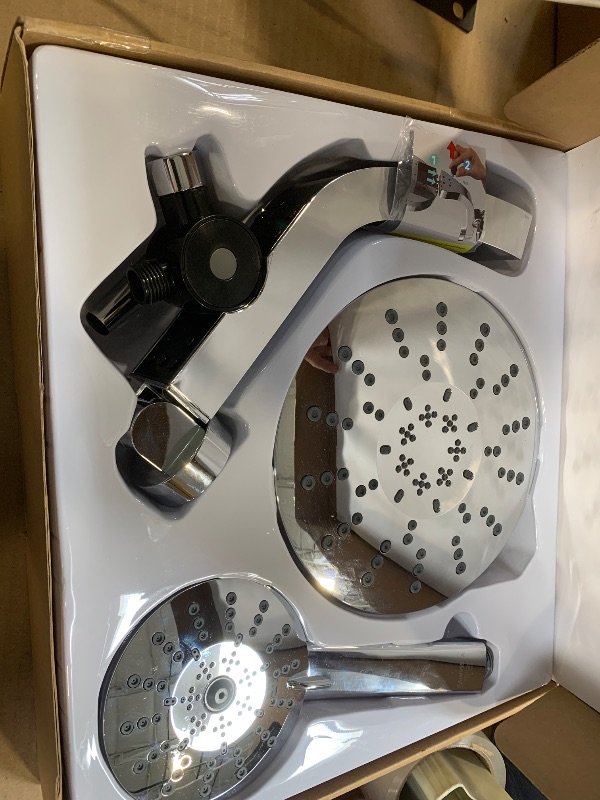 Photo 1 of High Pressure Rain Showerhead Combo, 2026 Magnetic Shower Head Set with Detachable 8-Mode Handheld Shower Spray, Adjustable Angle Dual Showerhead System with Built-in Magnetic Docking and Power Jets