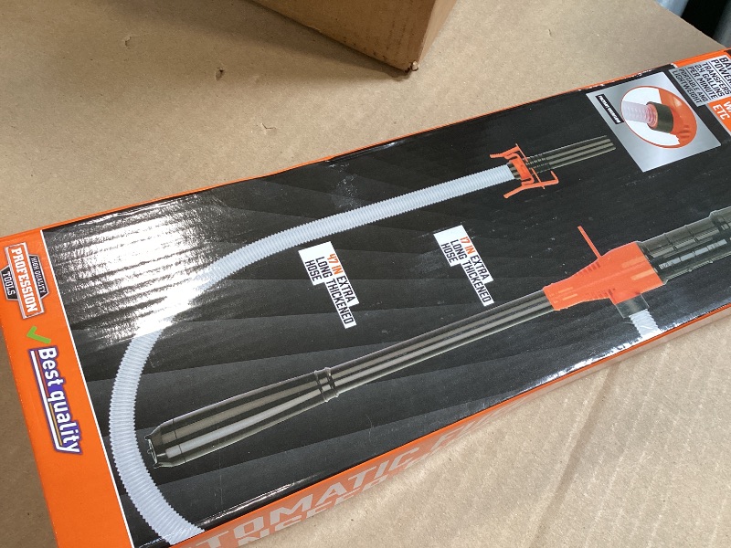 Photo 1 of Portable Transfer Pump Battery Operated Electric Siphon Pump for Gas, Fuel, Diesel, Water Transfer 2.4 GPM Flow Oil Extractor, 47" Hose-Easy to Use Hand Fuel Pump, Multi-Use Siphon Transfer Pump