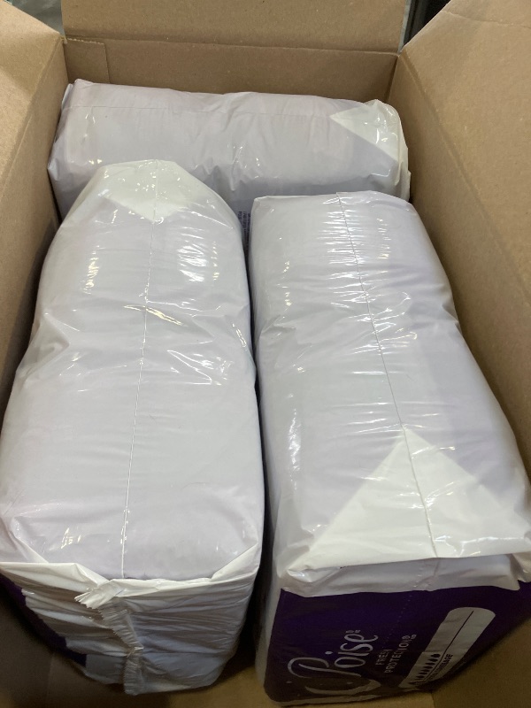 Photo 1 of Poise Overnight Incontinence & Postpartum Pads for Bladder Leaks, 8 Drop Extra Coverage, 96 Count, Packaging May Vary