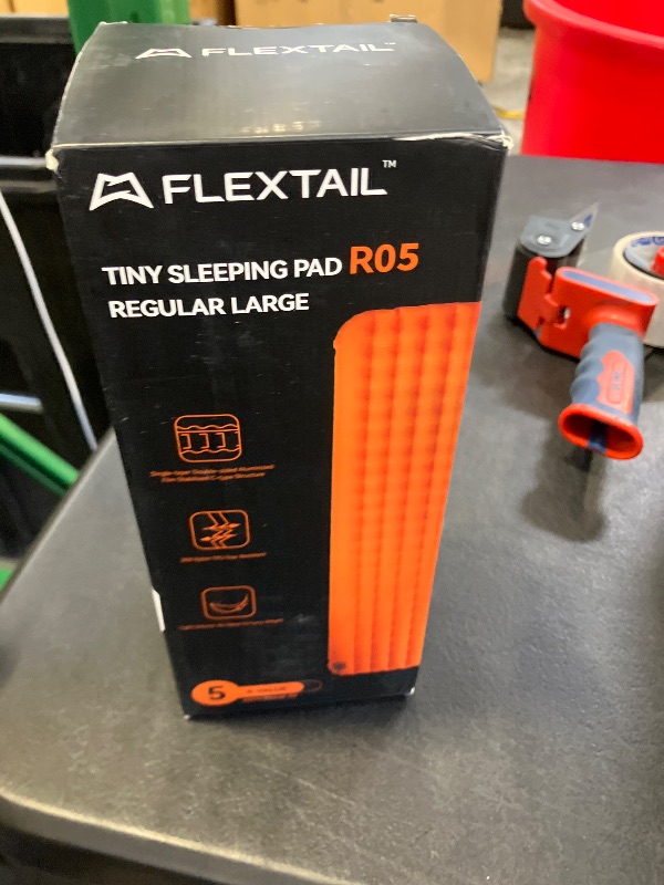 Photo 1 of FLEXTAILGEAR Ultralight Backpacking Sleeping Pad with 5.6 R-Value, Insulated Camping Pad, 4 in Thick 77 in Long Inflatable Sleeping Mat, 19.6 oz Lightweight Compact Pad for Backpacking & Hiking
