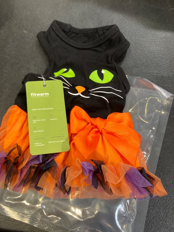 Photo 1 of PET DRESS HALLOWEEN BLACK CAT DRESS - XS