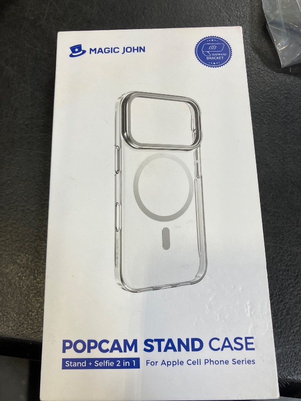 Photo 1 of MAGIC JOHN for iPhone 17 Pro Max Case with 360 Magnetic Stand [Fit for MagSafe] [3X Military-Grade Protection] [Camera Control Button] Slim Case for iPhone 17 Pro Max Phone case,6.9"?Clear
