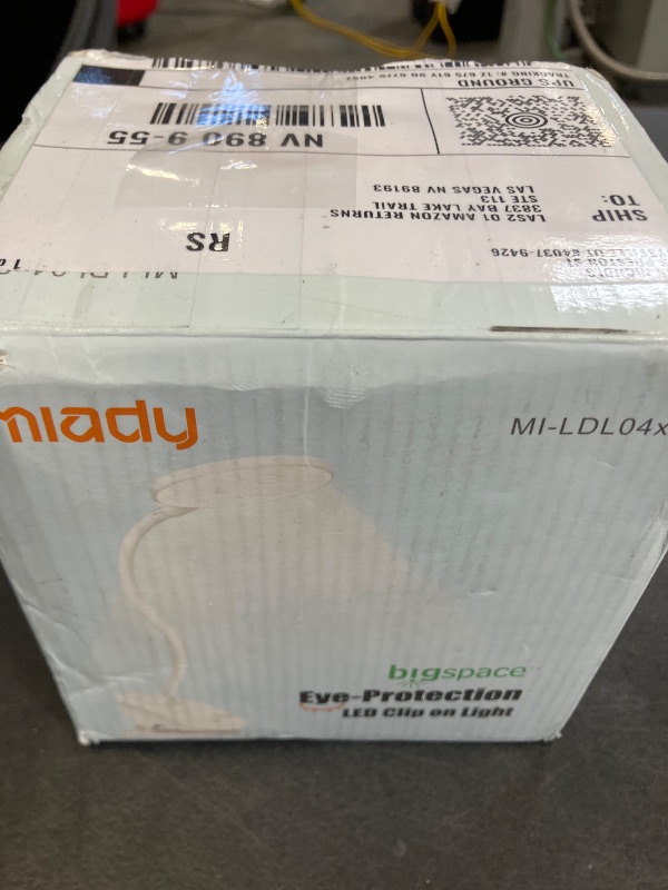 Photo 1 of Miady 2 Pack Clip on Lamp,Battery Powered Reading Light,Clamp for Bed with 3 Brightness Level,USB Rechargeable