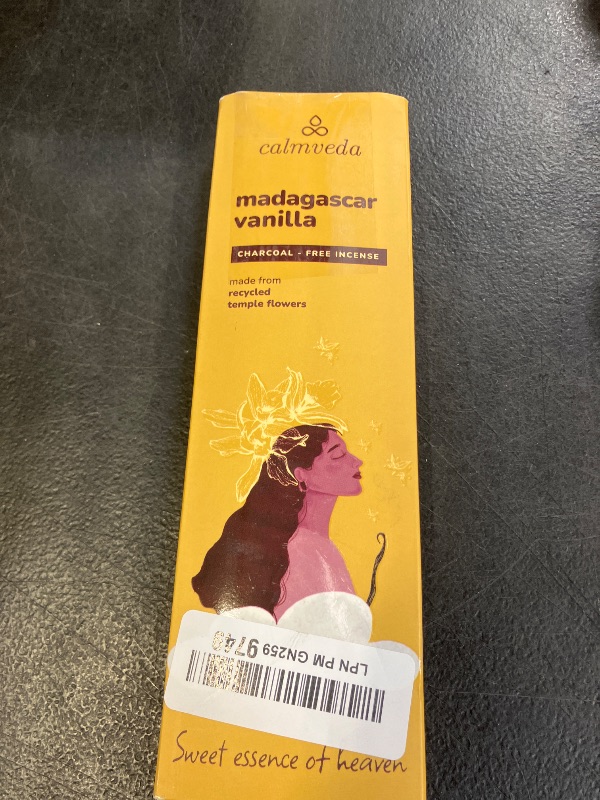 Photo 1 of Madagascar Vanilla Incense Sticks Warm - (80 Scent Sticks) Charcoal Free, Made from Upcycled Flowers | Sweet, Cozy-Warm & Earthy Notes | Relaxing Incense & Healing Incense Sticks