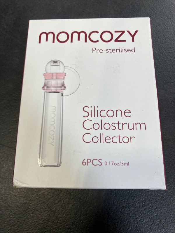 Photo 1 of Momcozy Colostrum Collector Reusable Breast Milk Collector with Storage Case and Cotton Wipe, Portable Colostrum Container BPA Free, Multi-Use Collector 5ml-6pcs