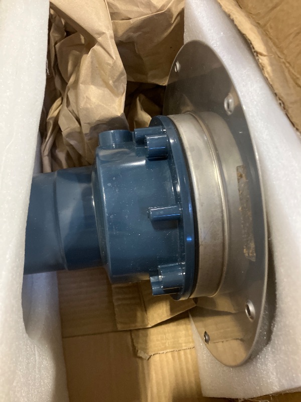 Photo 1 of FD2-PV2-CC - 5" Nickel Bronze Top Assembly, Adjustable Floor Drain with Deck Plate, Clamp Collar and 2" x 3" Outlet
