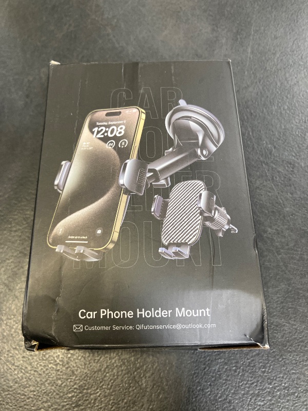 Photo 1 of Qifutan Car Phone Holder Mount Phone Mount for Car Windshield Dashboard Air Vent Universal Hands Free Automobile Cell Phone Holder Fit for iPhone Smartphone Camera Mounts