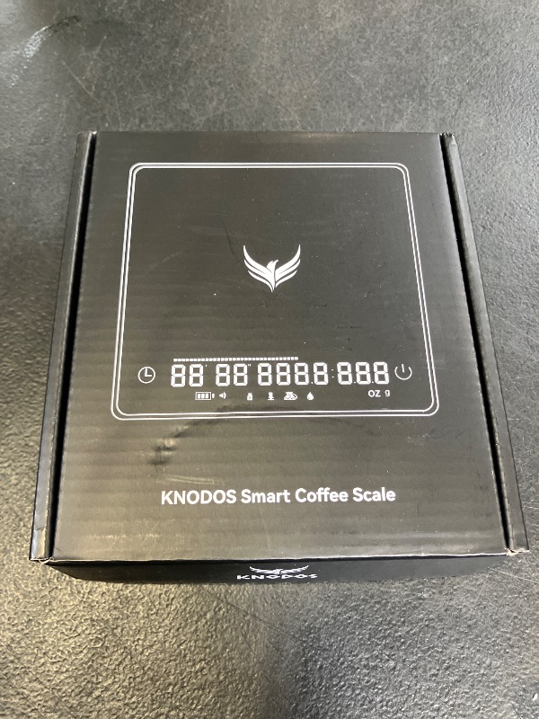 Photo 1 of KNODOS Smart Coffee Scale – Easy Use Digital Espresso Scale with Timer, Auto Tare & Flow Rate Indicator – Compact Rechargeable Weight Scale for Drip Coffee, Pour Over & Matcha