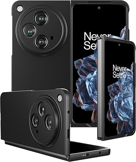 Photo 1 of Cresee Case for OnePlus Open, Thin Hard Matte Phone Case with Improved Camera Protection for OnePlus Open - Black
