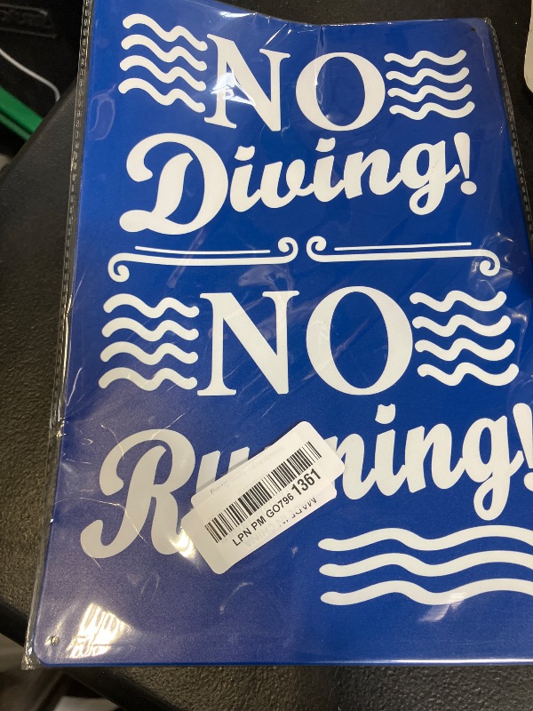 Photo 1 of No Diving Pool Signs for Outside, Funny No Running Pool Rules Signs Outdoor, No Lifeguard On Duty Pool Sign, Warning Swim At Your Own Risk Tin Sign Decorations, Swimming Pool Water Park Beach Decor