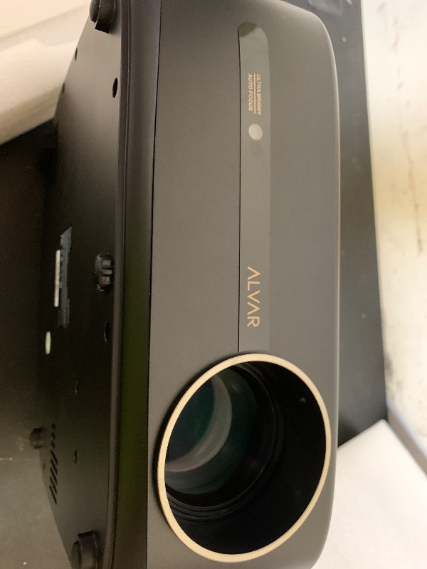 Photo 1 of Alvar Smart Projector 2026 Upgraded, 2500 ANSI, 4K Supported, Built in NetfIix App, DoIby Audio & 50W Speakers, Auto Focus, WiFi 6, Bluetooth 5.3, Home Theater & Outdoor Movie Projector, Black