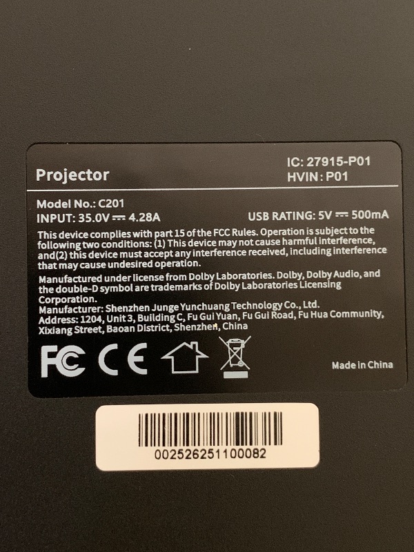 Photo 1 of Alvar Smart Projector 2026 Upgraded, 2500 ANSI, 4K Supported, Built in NetfIix App, DoIby Audio & 50W Speakers, Auto Focus, WiFi 6, Bluetooth 5.3, Home Theater & Outdoor Movie Projector, Black