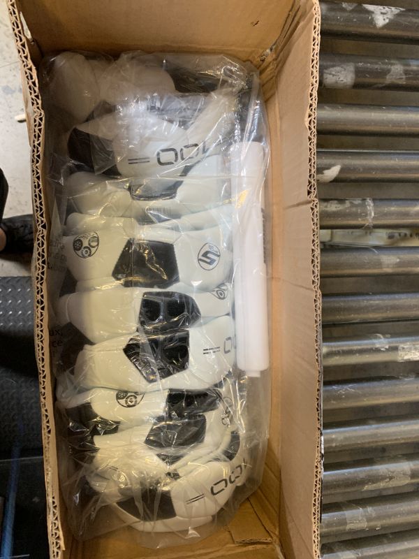 Photo 1 of Franklin Sports Size Competition 100 Soccer Balls - 12 Pack Deflated with Pump White, 5
