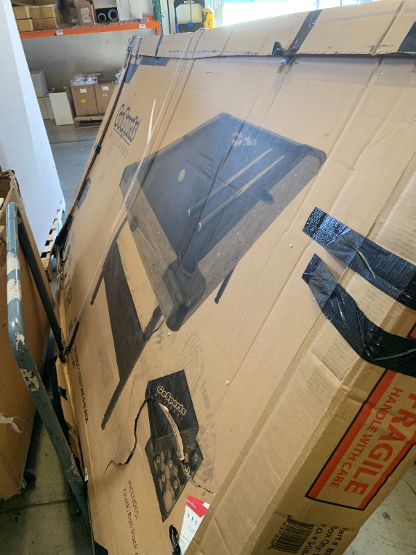 Photo 1 of GoSports 8 ft Portable Pool Table - No Assembly Required Folding Billiard Table in Oak
